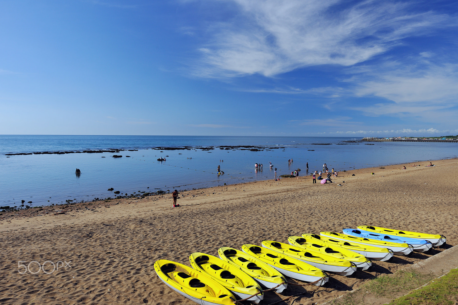 Nikon D3X sample photo. 藍,海,天空,晴,船,獨木舟 photography