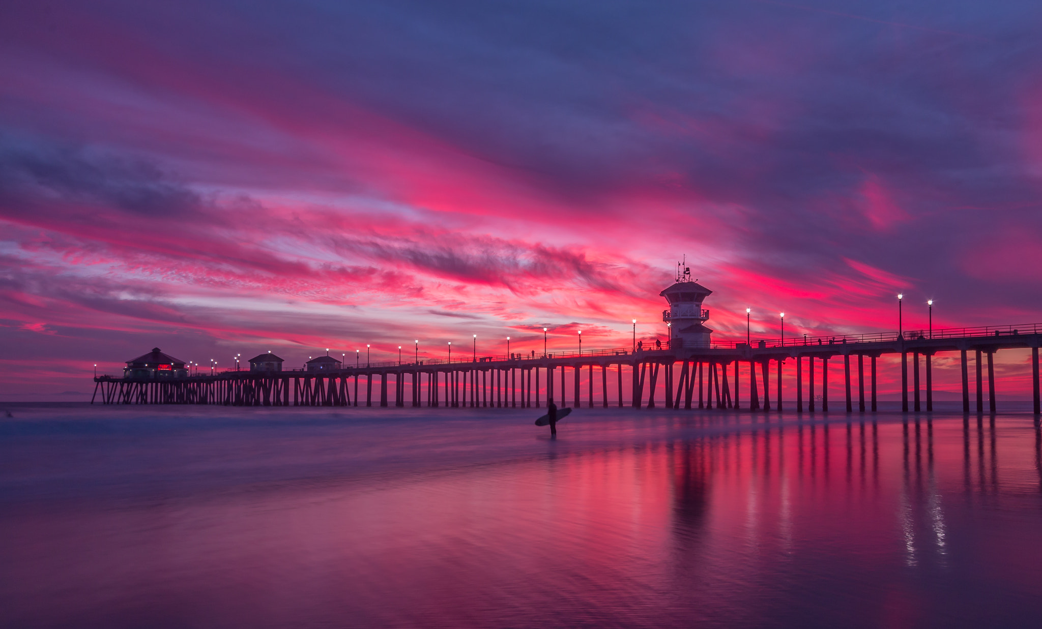 Canon EF-S 10-22mm F3.5-4.5 USM sample photo. Huntington beach pier  photography