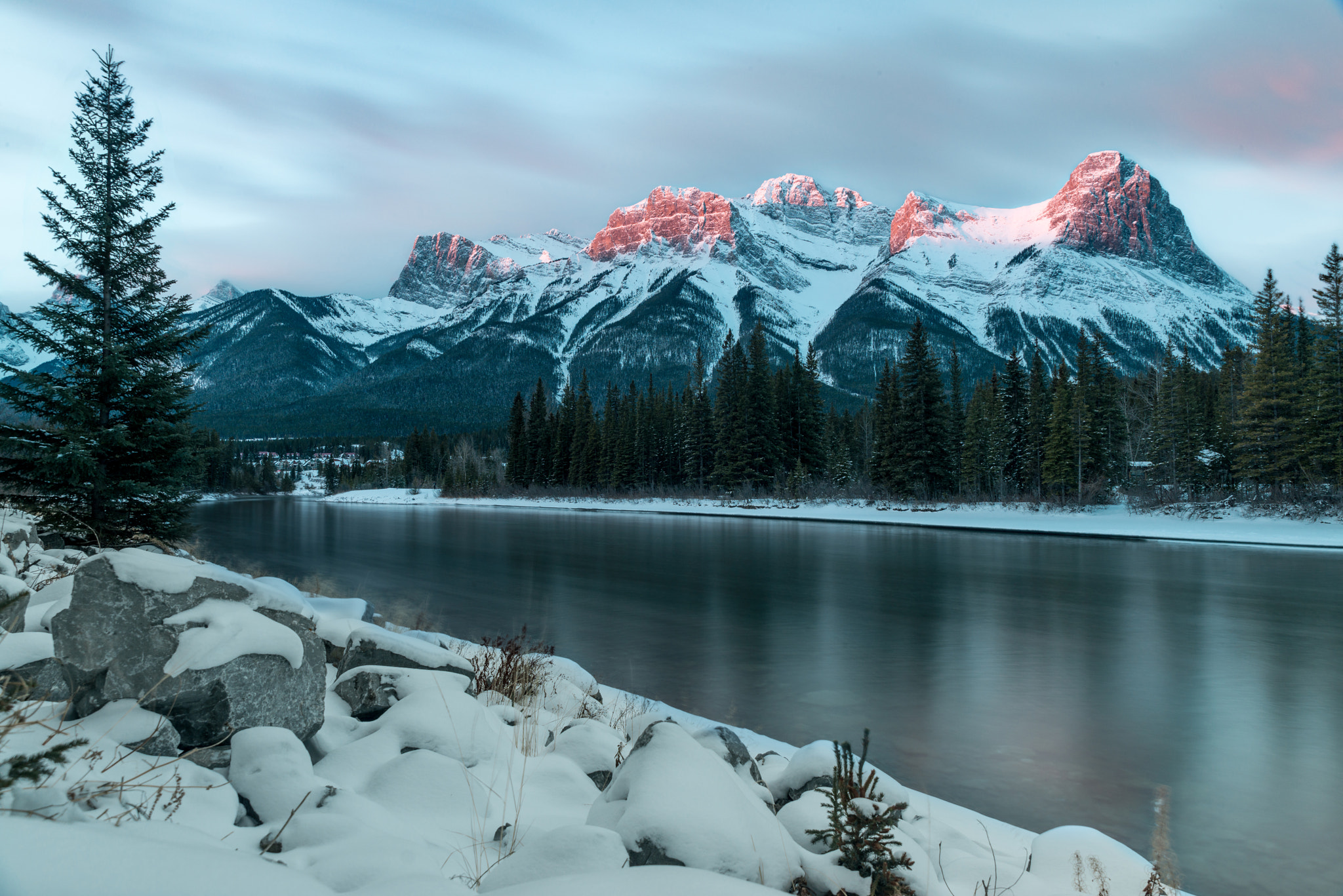 Tamron SP 24-70mm F2.8 Di VC USD sample photo. Sunrise in canmore photography