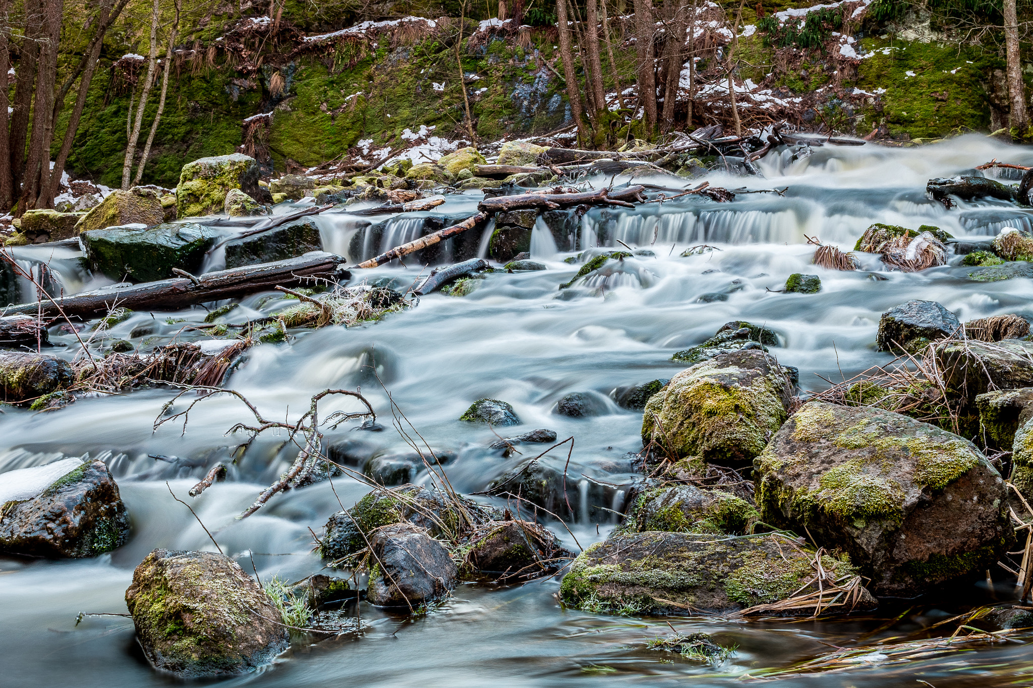 Canon EOS 70D + Canon EF 35mm F1.4L USM sample photo. A small stream in nyfors photography