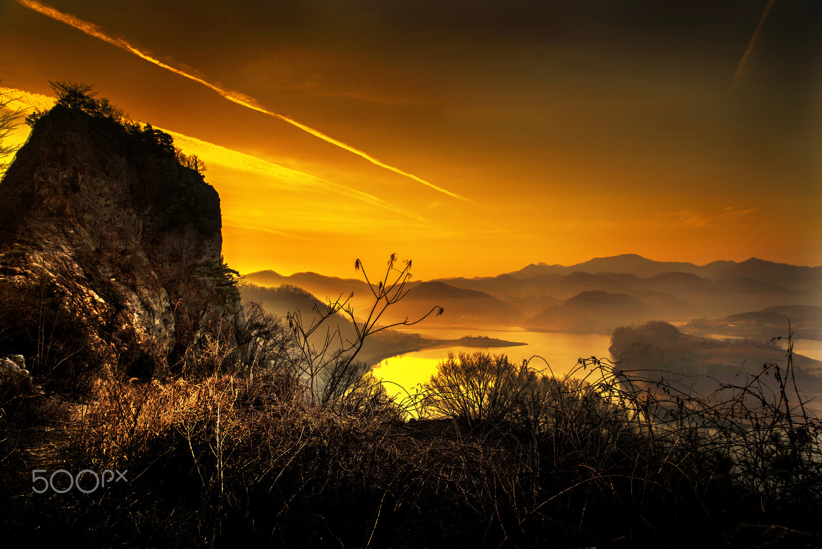 Pentax K-1 sample photo. Sunrise over the reservoir photography