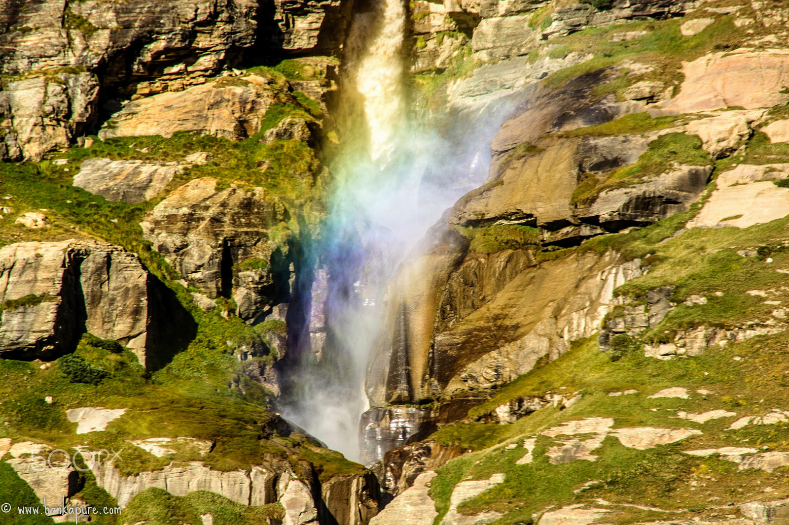 Nikon D5200 + Tamron AF 18-200mm F3.5-6.3 XR Di II LD Aspherical (IF) Macro sample photo. Colourful waterfall @ manali - kaza higwhay photography
