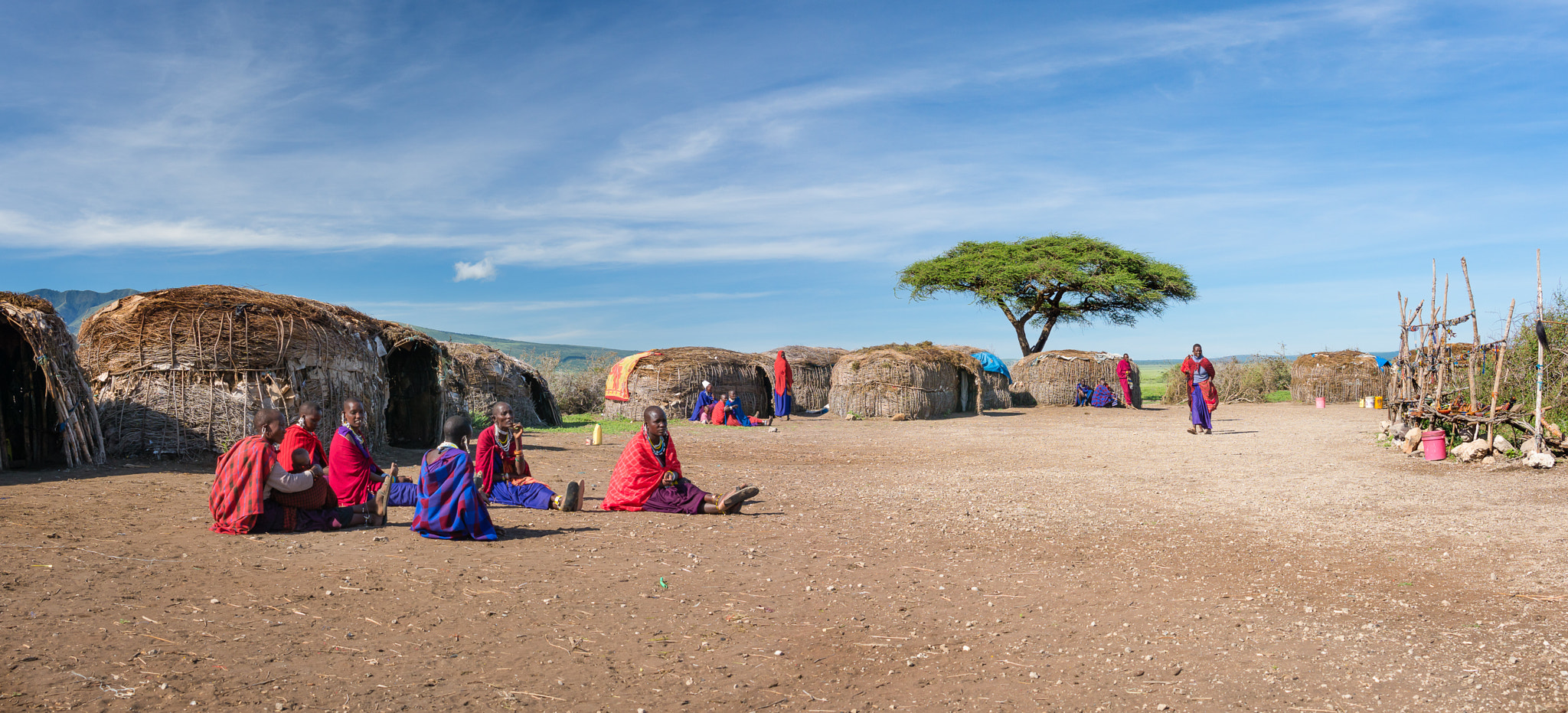Sony ILCA-77M2 sample photo. Maasai village photography