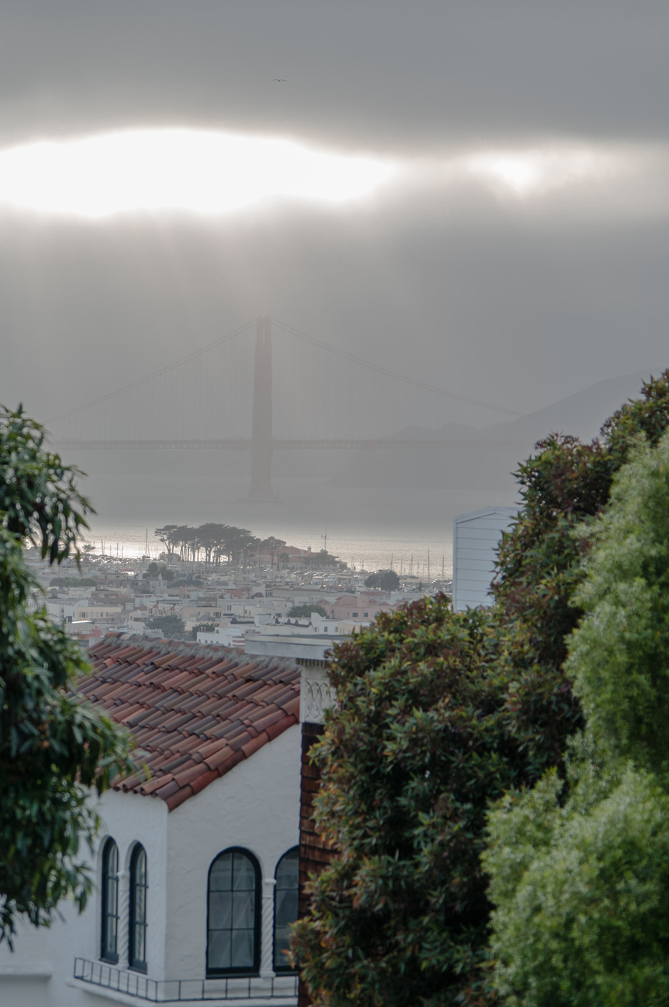 Pentax K20D sample photo. Sun over golden gate photography