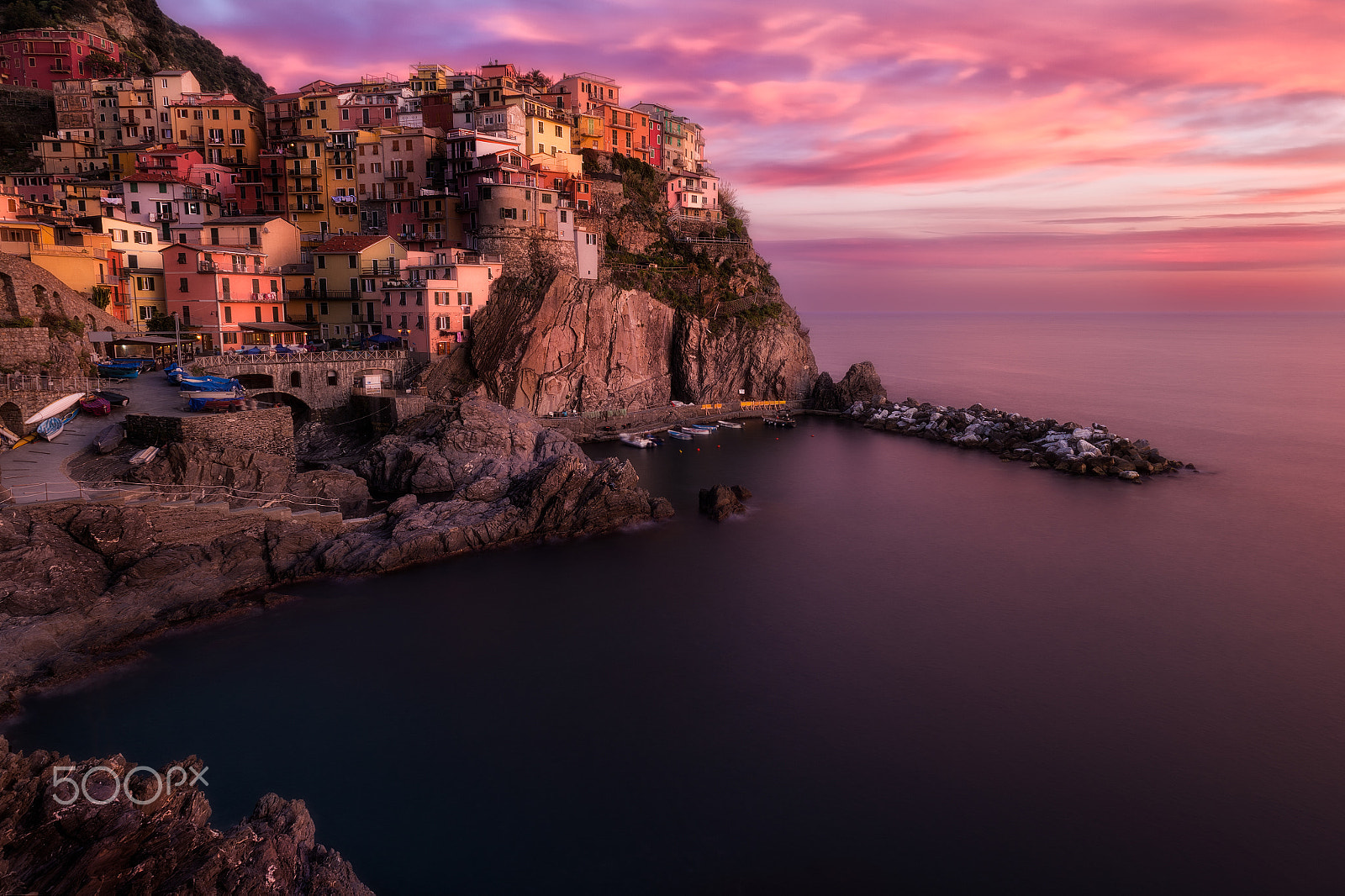 Nikon D4 sample photo. Manarola at sunset photography