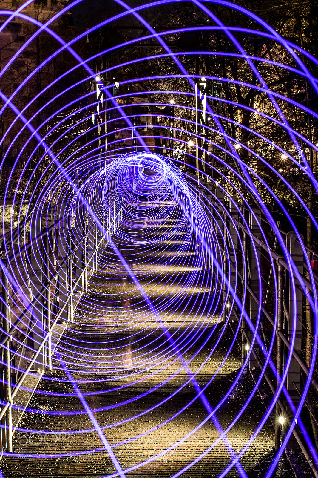 Sigma 24-70mm F2.8 EX DG Macro sample photo. Kettensteg light painting photography
