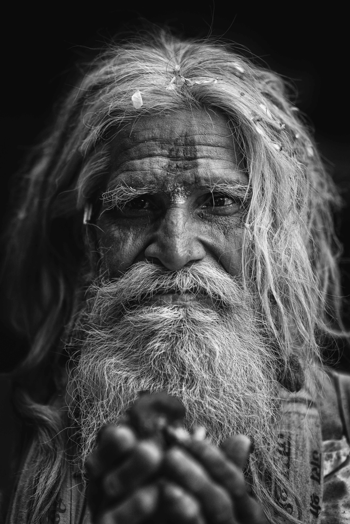 Nikon D800 + Sigma 85mm F1.4 EX DG HSM sample photo. Holy man vrindavan photography