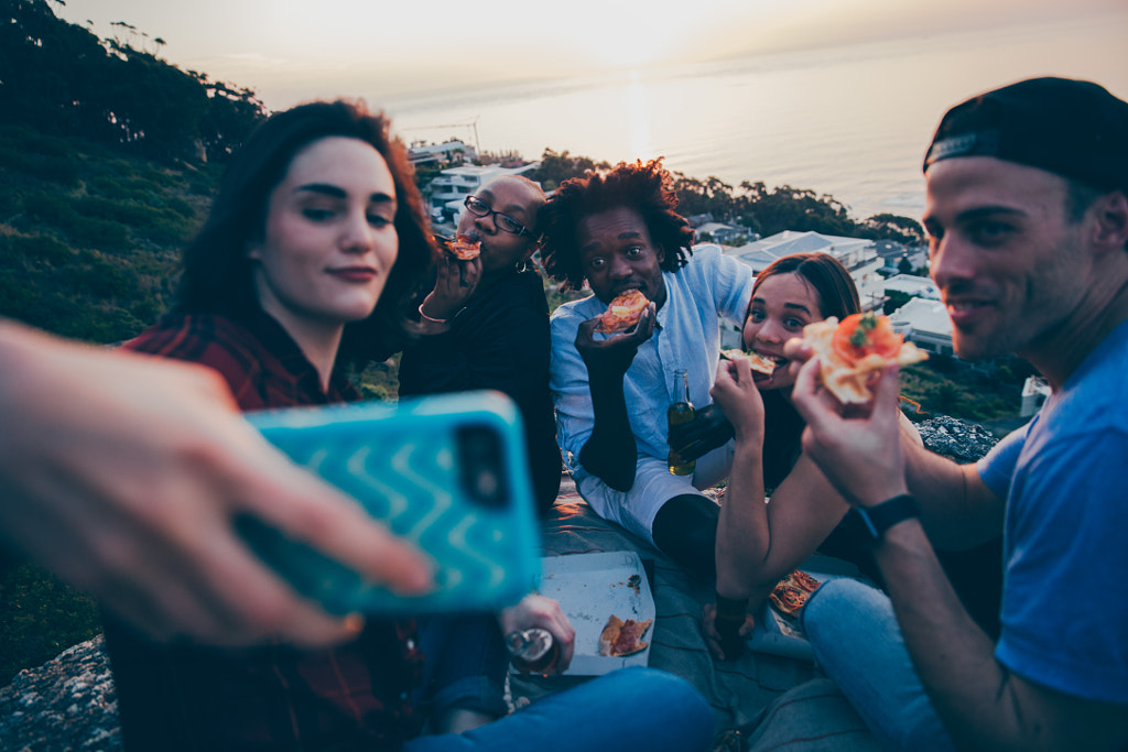 Group of mixed race young adults taking selfie by Carina König on 500px.com