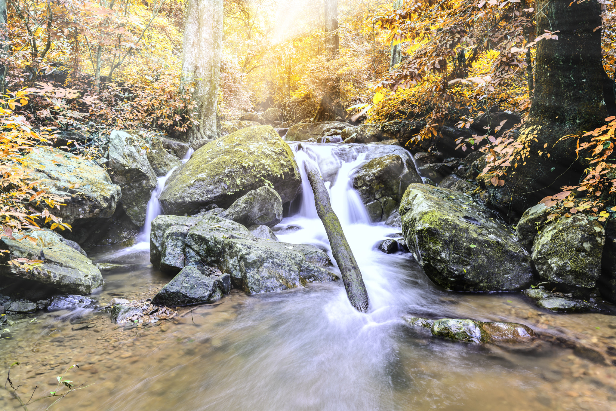 Nikon AF-S Nikkor 18-35mm F3.5-4.5G ED sample photo. Beautiful autumn waterfall in national park, saraburi thailand. photography
