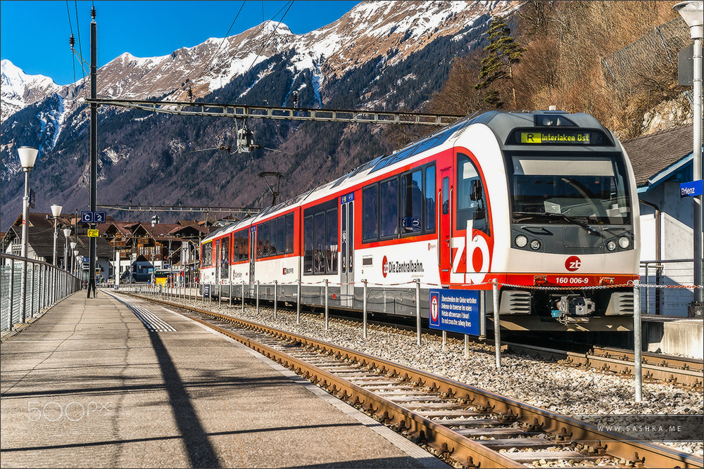 Sony a99 II + Tamron AF 28-75mm F2.8 XR Di LD Aspherical (IF) sample photo. Editorial: 16th february 2017: brienz, switzerland. railway stat photography