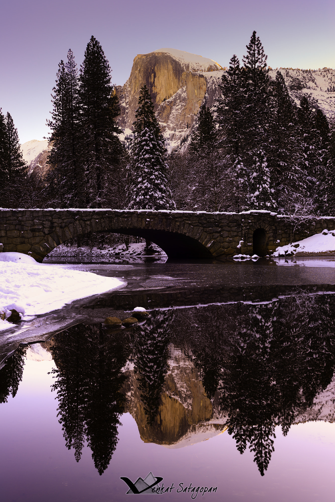 Nikon AF-S Nikkor 17-35mm F2.8D ED-IF sample photo. Half dome - reflection photography