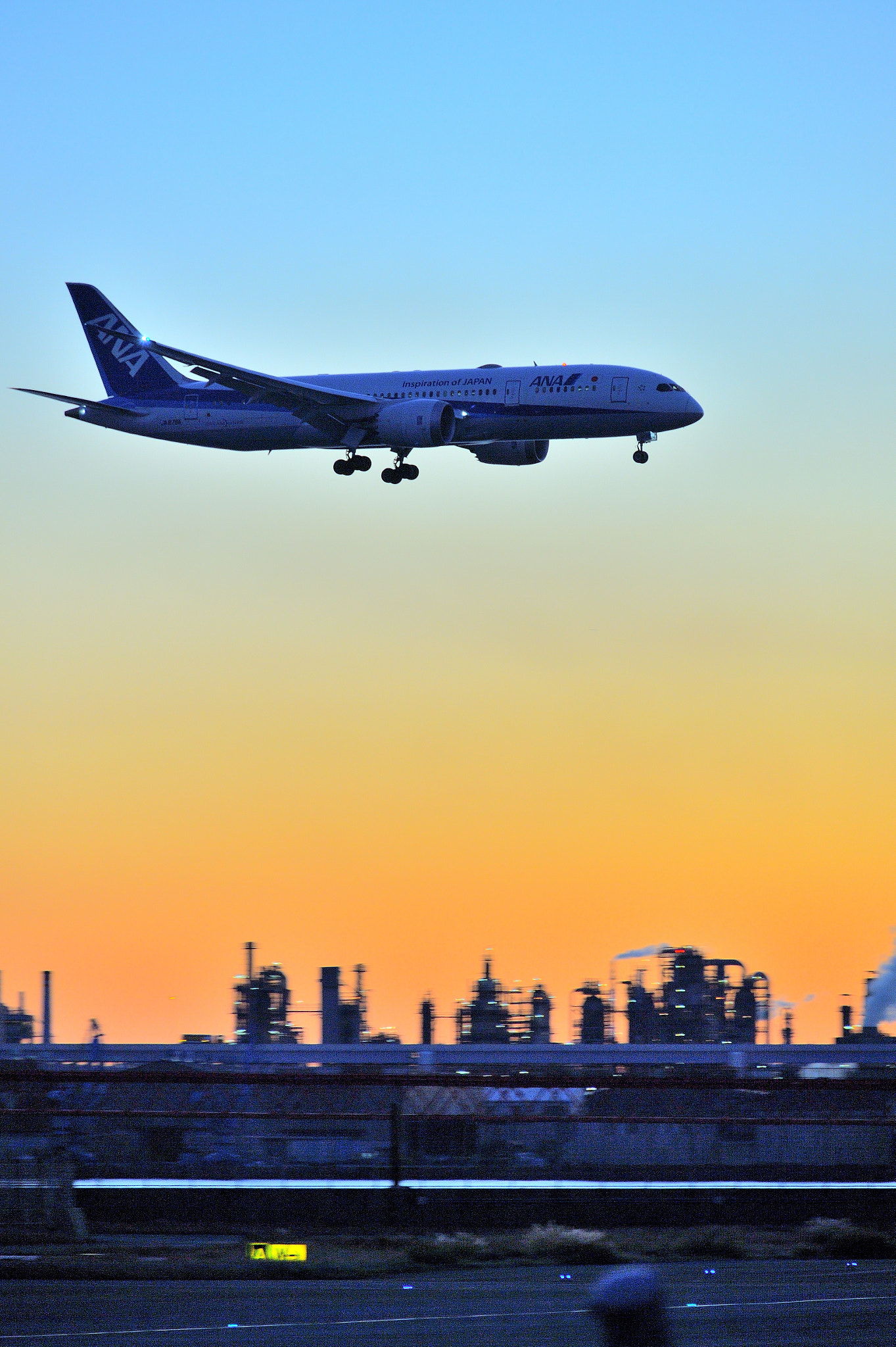 Nikon D4 sample photo. Blue hour landing photography