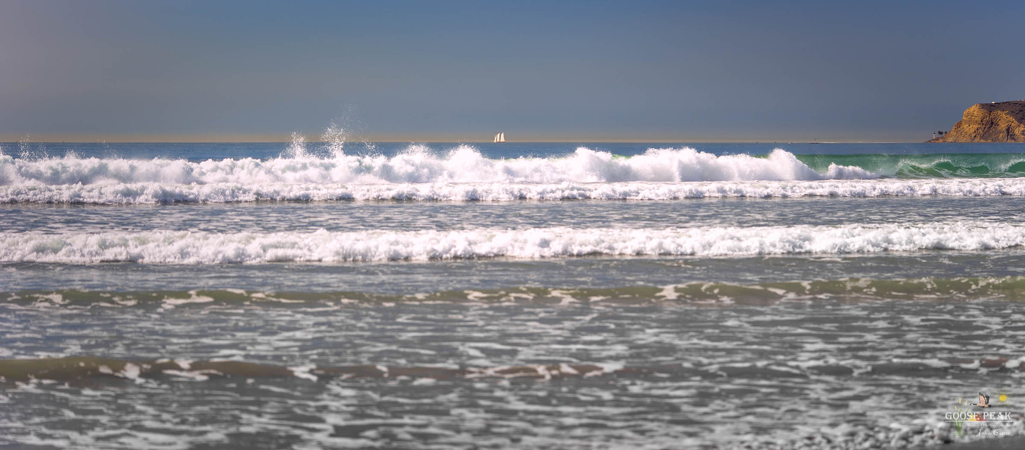 Sony a7 II sample photo. Sailboat on the horizon photography