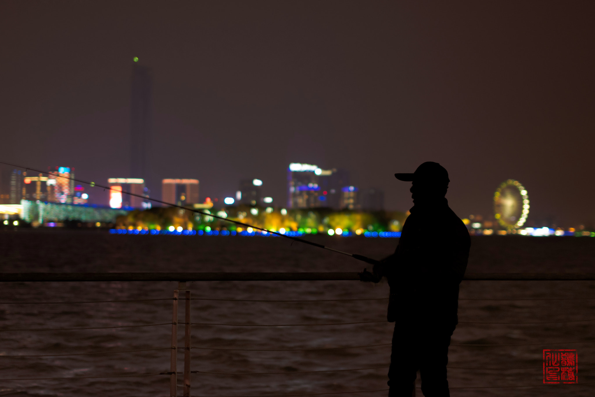 Nikon D5300 + Sigma 50mm F1.4 EX DG HSM sample photo. A fishing man photography