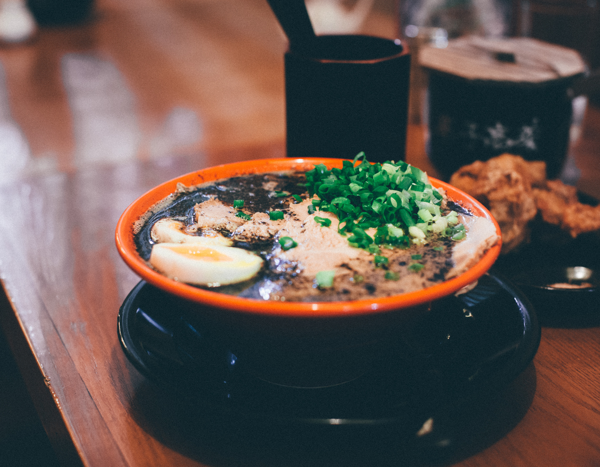 Canon EF 50mm F1.2L USM sample photo. Ramen bowl photography