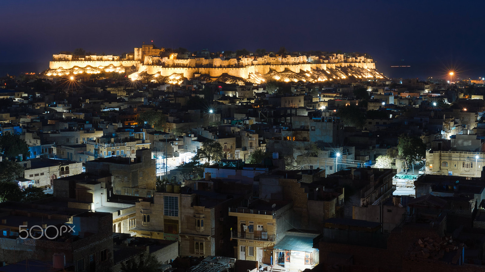 Nikon D810 + Sigma 50mm F1.4 DG HSM Art sample photo. Night of jaisalmer fort, india， 印度杰塞梅尔城堡之夜 photography