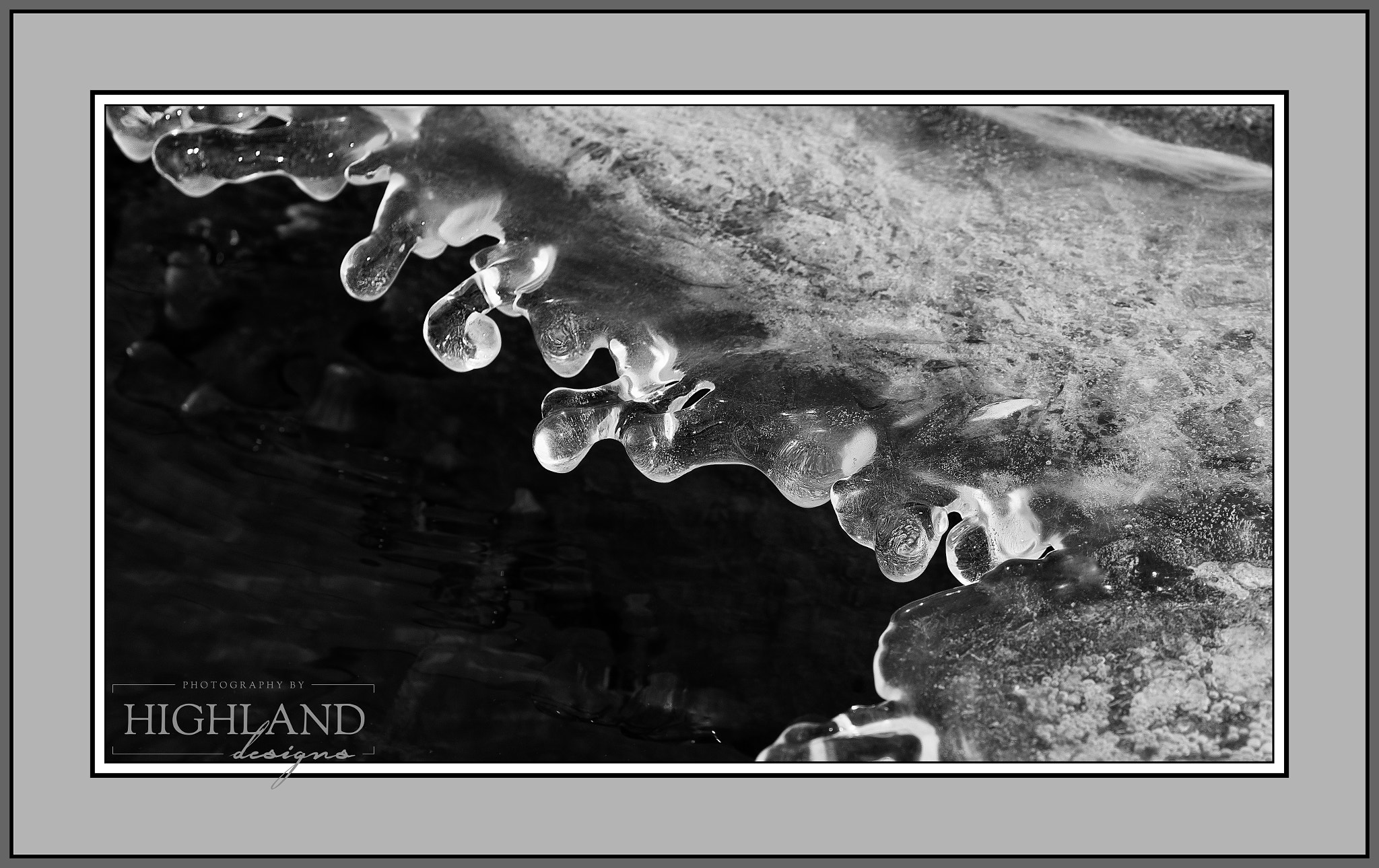 Canon EF 70-200mm F2.8L USM sample photo. Ice shelf b&w photography
