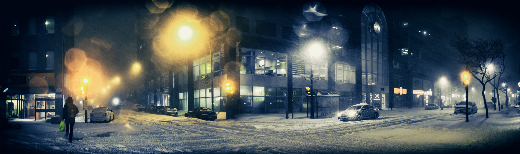 Sigma 17-50mm F2.8 EX DC OS HSM sample photo. Shopping in a blizzard photography
