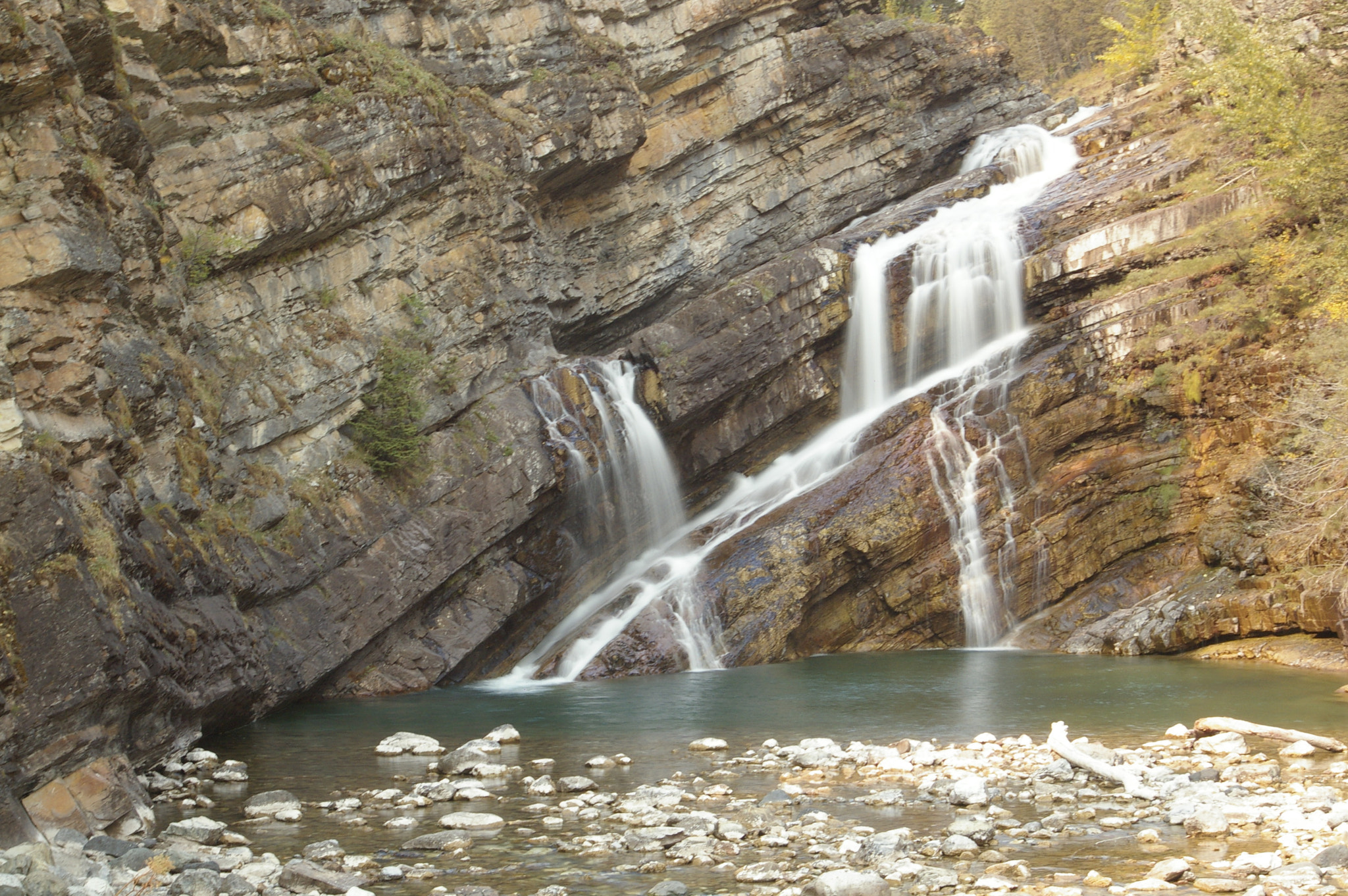 Pentax K100D + Pentax smc DA 18-55mm F3.5-5.6 AL sample photo. Cameron falls in waterton lakes park, canada photography