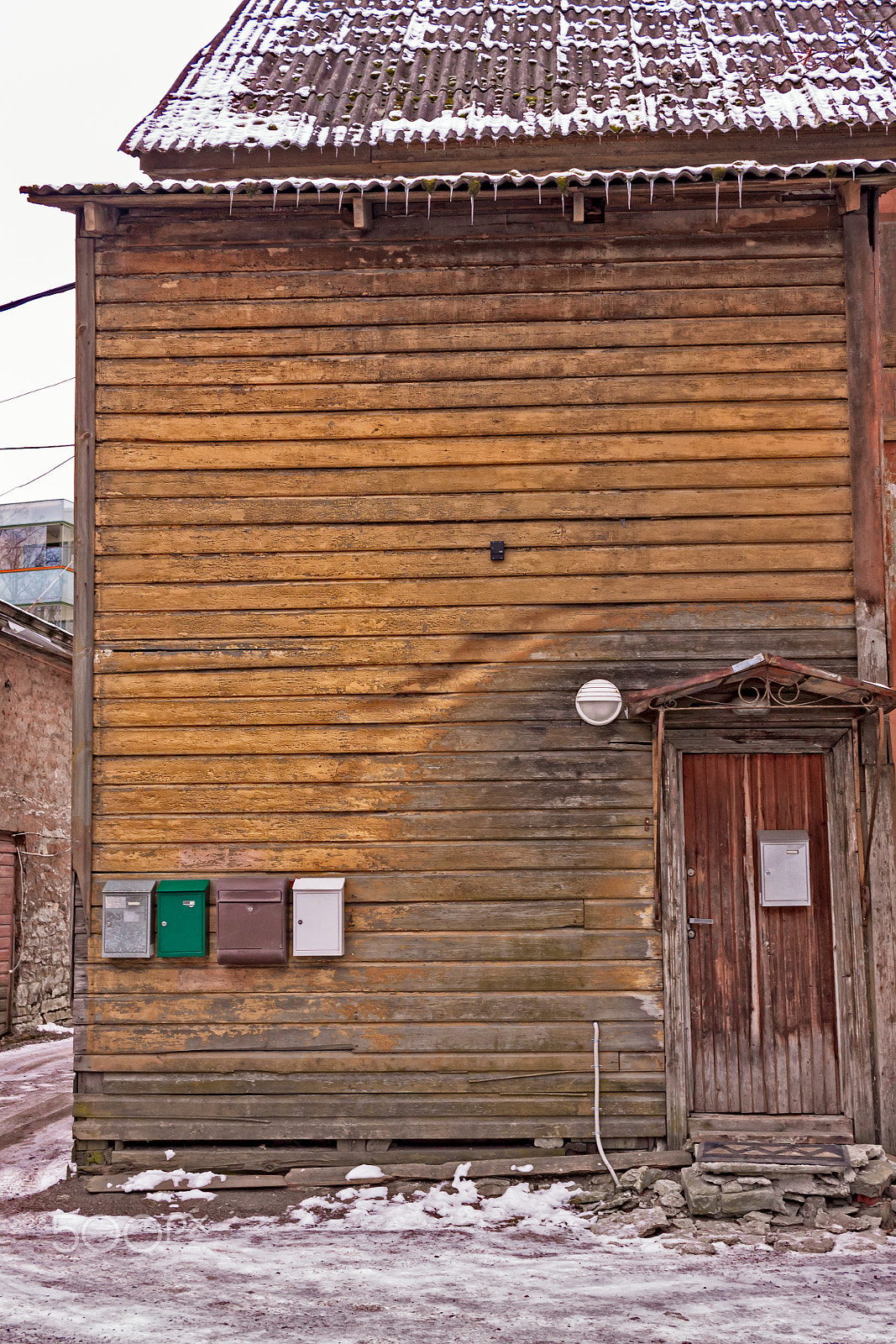 Canon EF-S 24mm F2.8 STM sample photo. Mail boxes of an old house photography