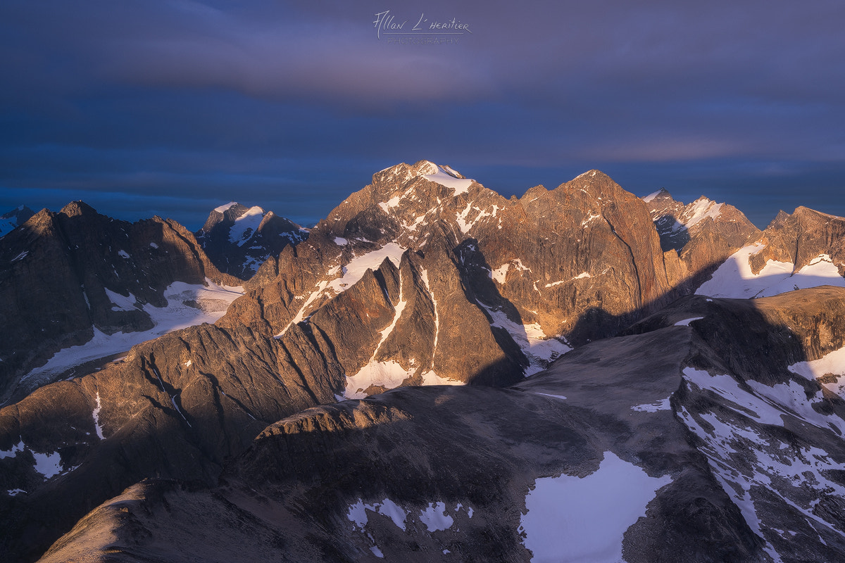 Sony a7R + Sony Vario-Tessar T* FE 16-35mm F4 ZA OSS sample photo. Greenland summit photography