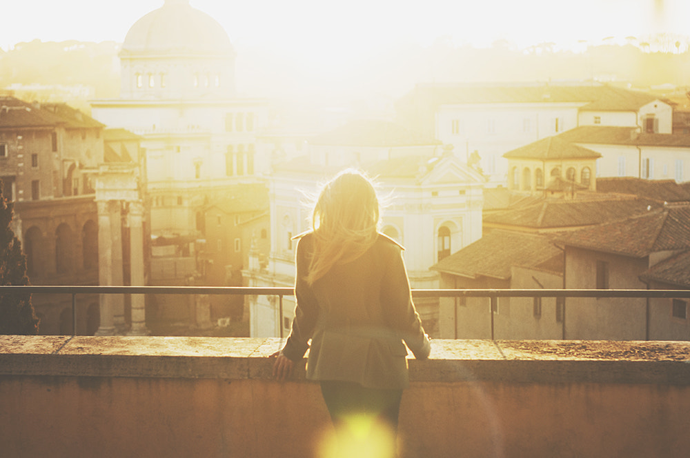 Nikon D300S + Nikon AF-S Nikkor 50mm F1.4G sample photo. Sunset in rome photography