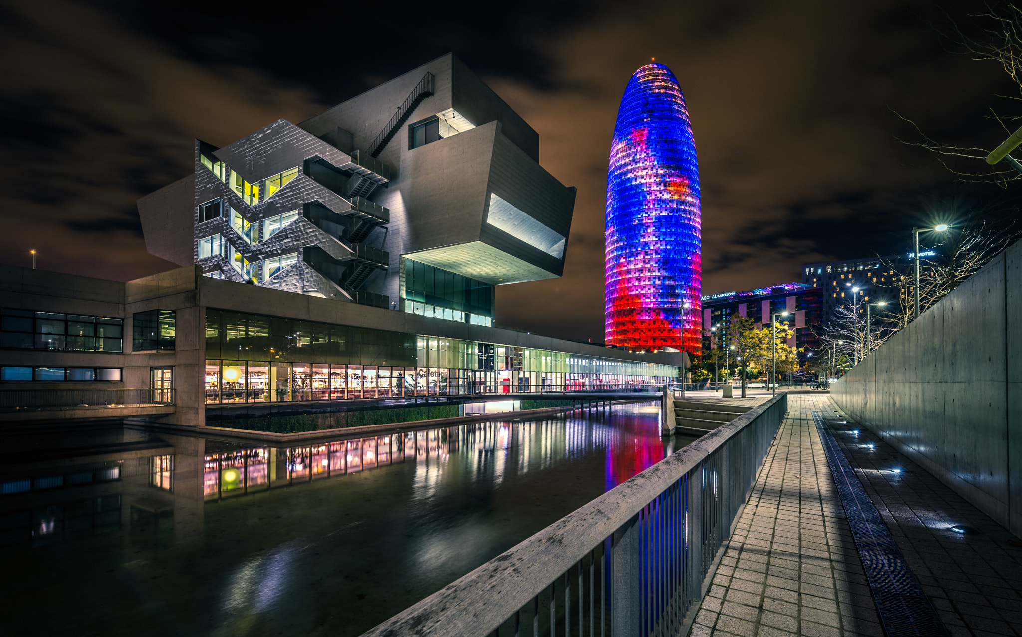 Nikon D610 + Tamron SP 15-30mm F2.8 Di VC USD sample photo. Torre agbar and design museum, barcelona photography