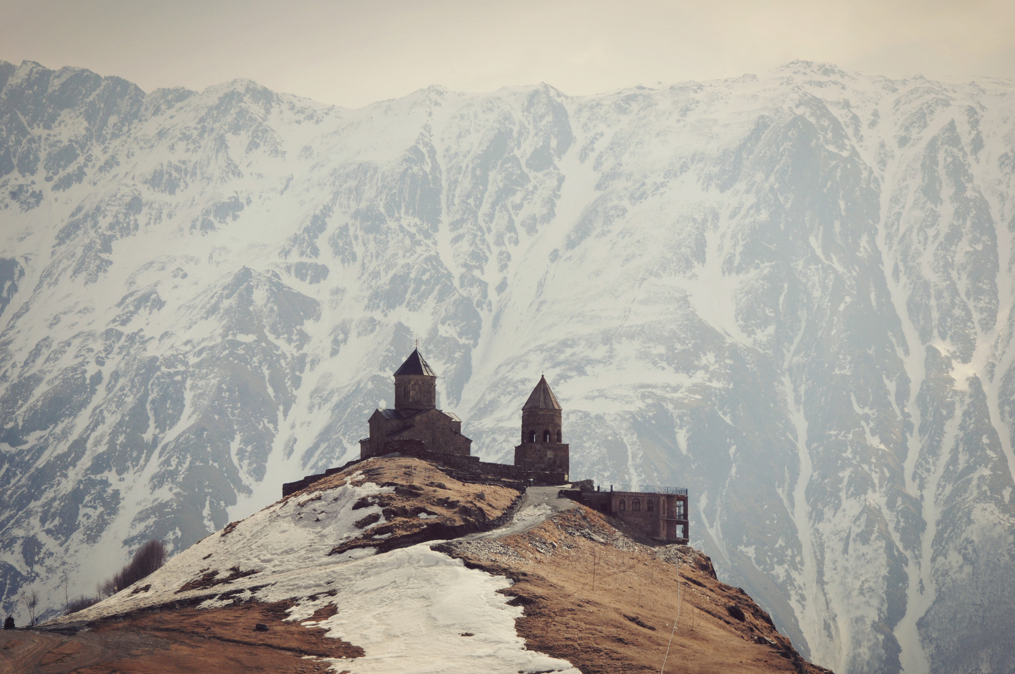 Nikon D300S sample photo. Gergeti trinity church, kazbegi (stepantsminda), georgia photography