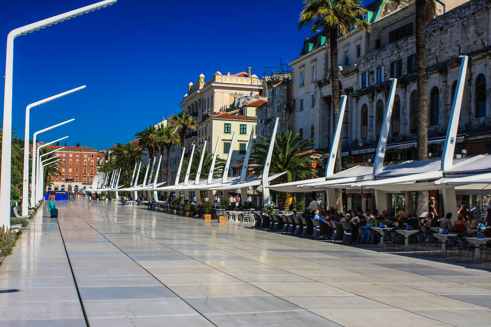 Canon EOS 40D sample photo. The riva  waterfront in split, croatia photography