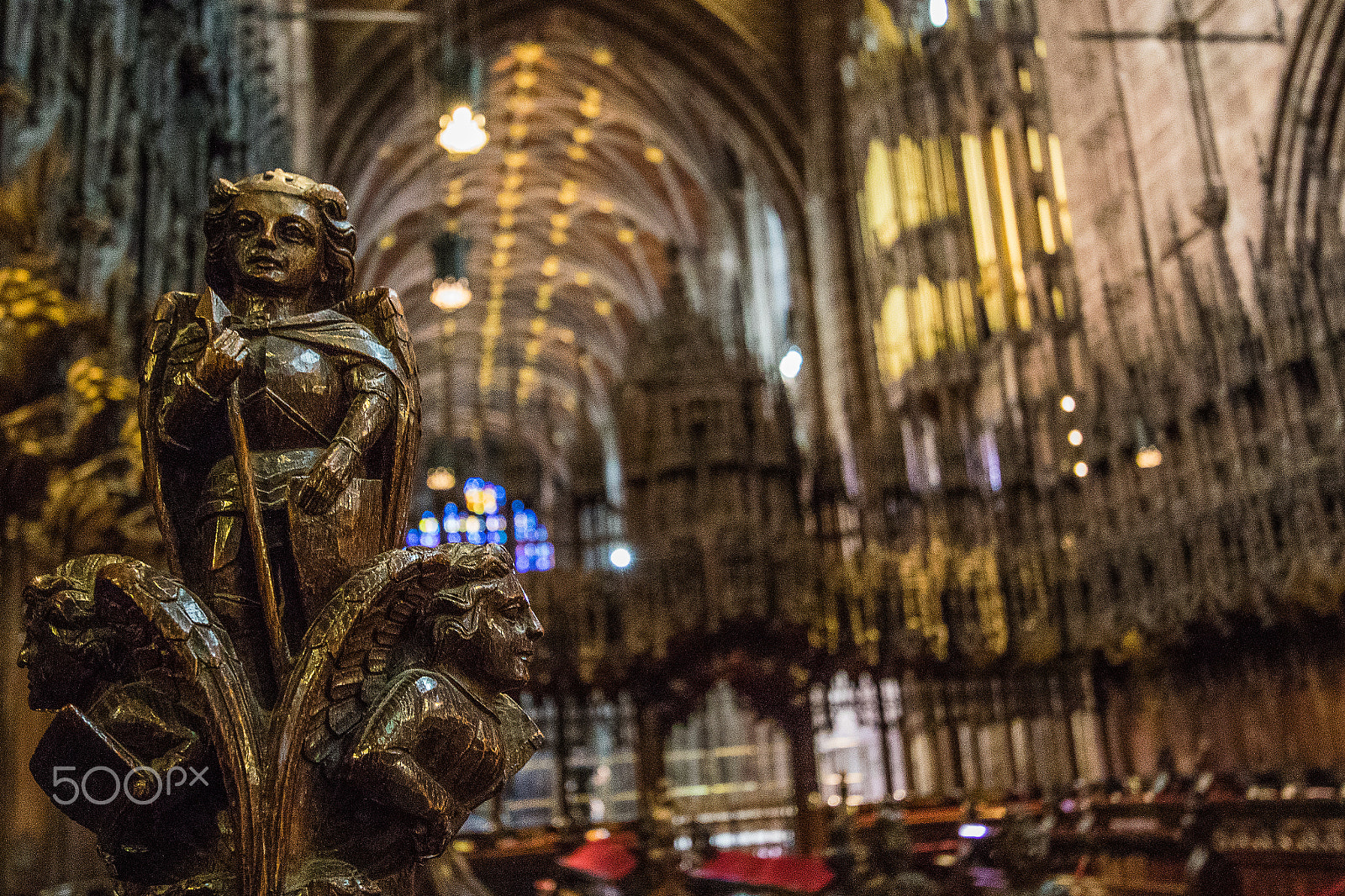 Canon EOS 7D Mark II sample photo. Chester cathedral quire sitting chair detail photography