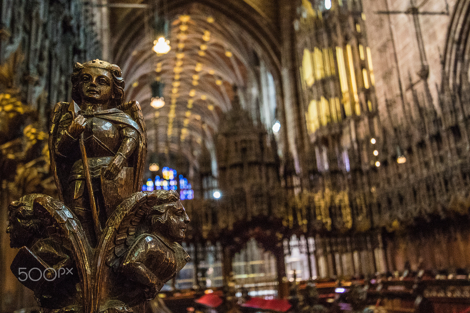 Canon EF-S 10-22mm F3.5-4.5 USM sample photo. Chester cathedral quire sitting chair detail photography