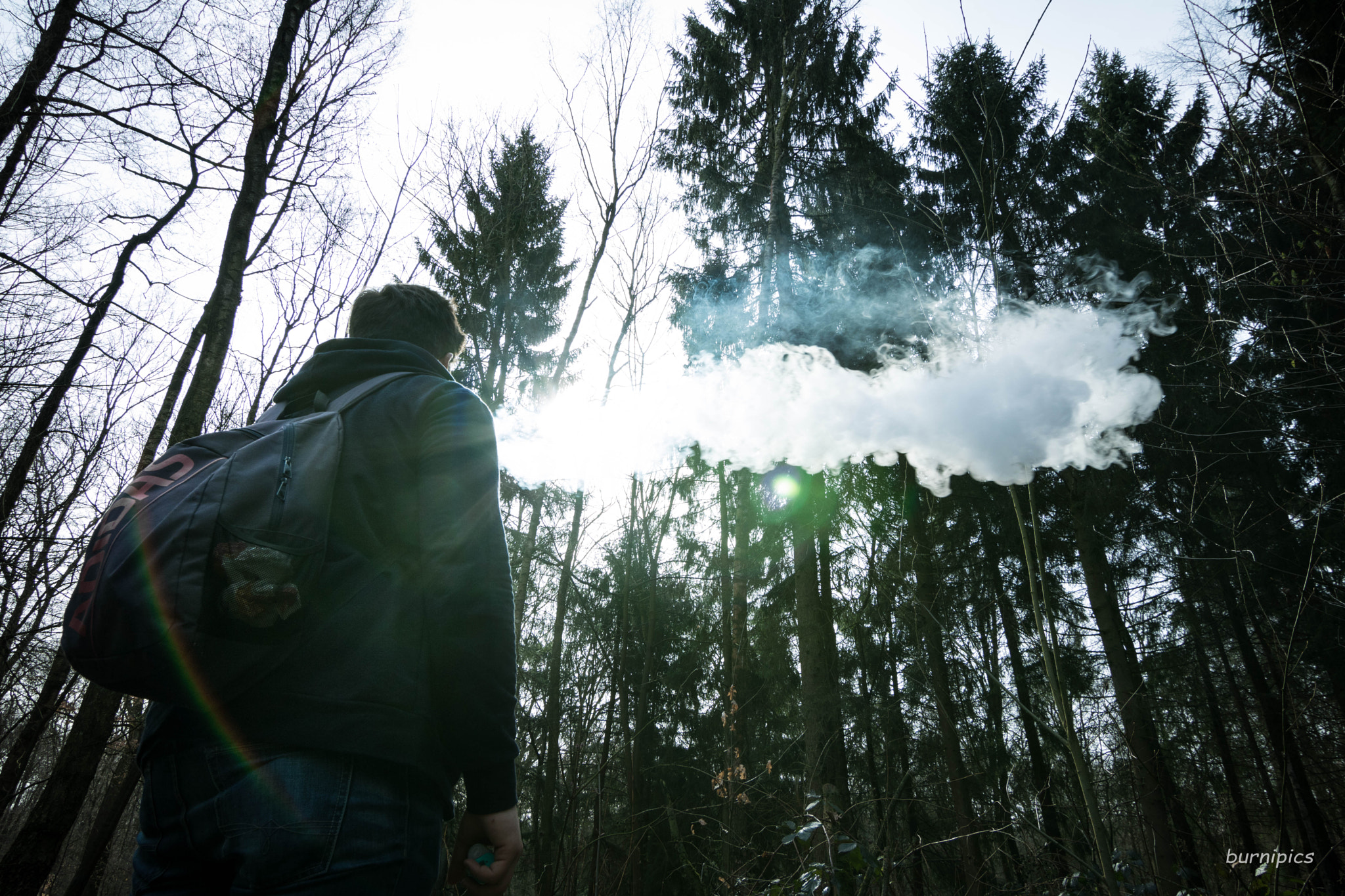 Canon EOS 750D (EOS Rebel T6i / EOS Kiss X8i) sample photo. A boy with smoke cloud photography
