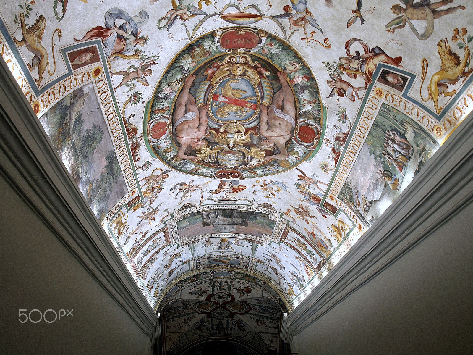Olympus E-400 (EVOLT E-400) sample photo. Vatican ceiling photography