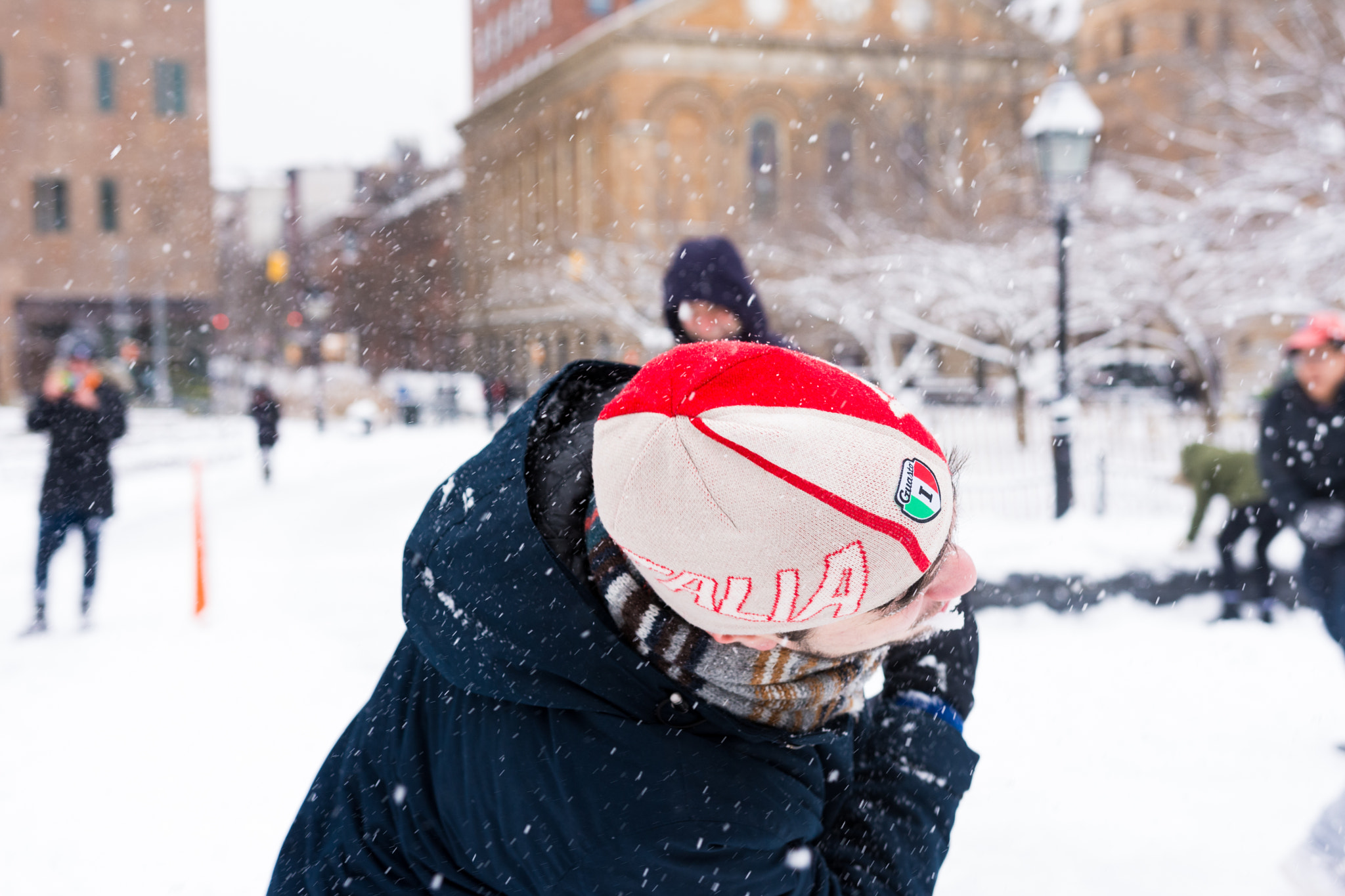 Nikon D7200 + Sigma 18-35mm F1.8 DC HSM Art sample photo. Getting hit by a snowball photography