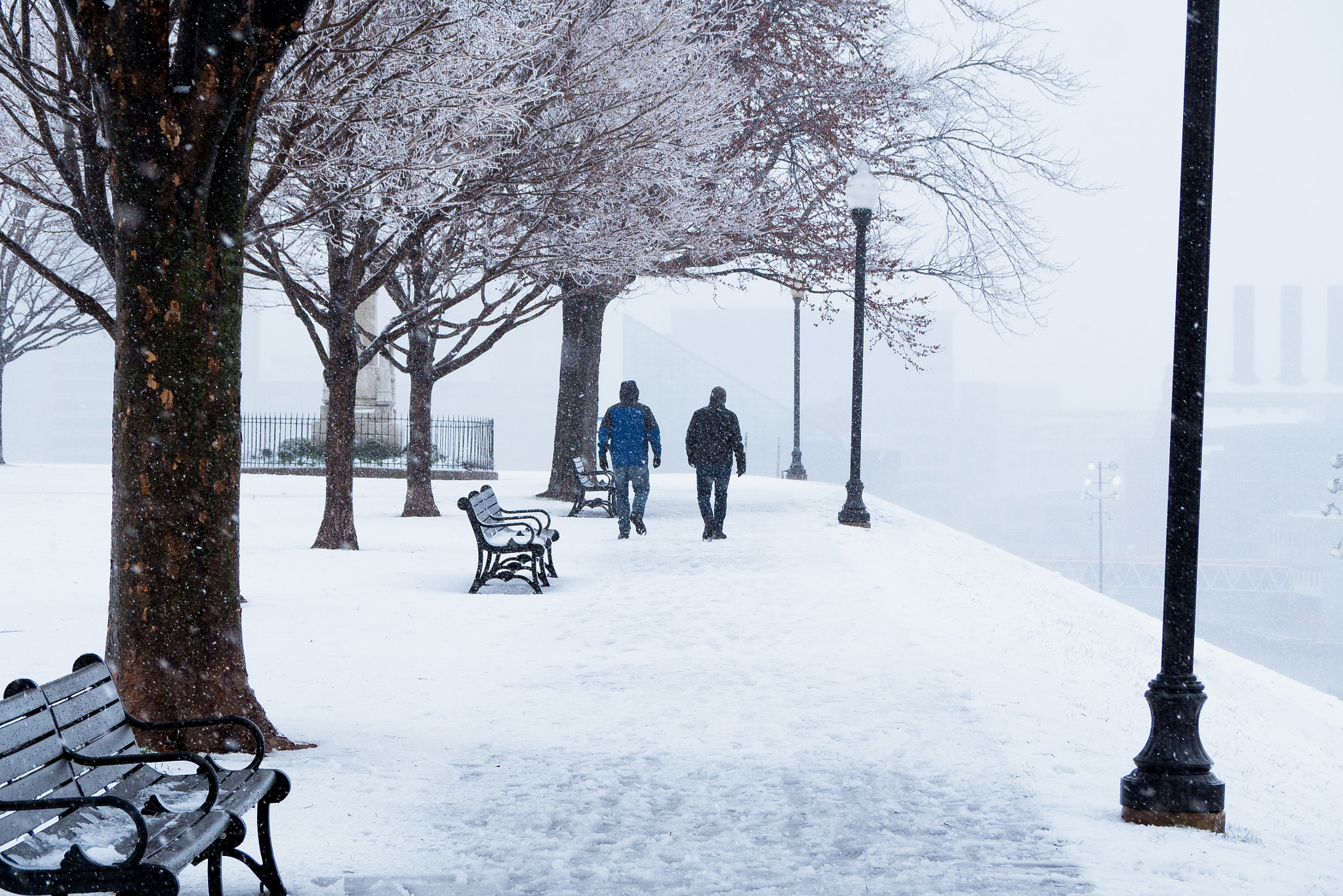 LUMIX G VARIO 45-200/F4.0-5.6II sample photo. Snow on federal hill photography