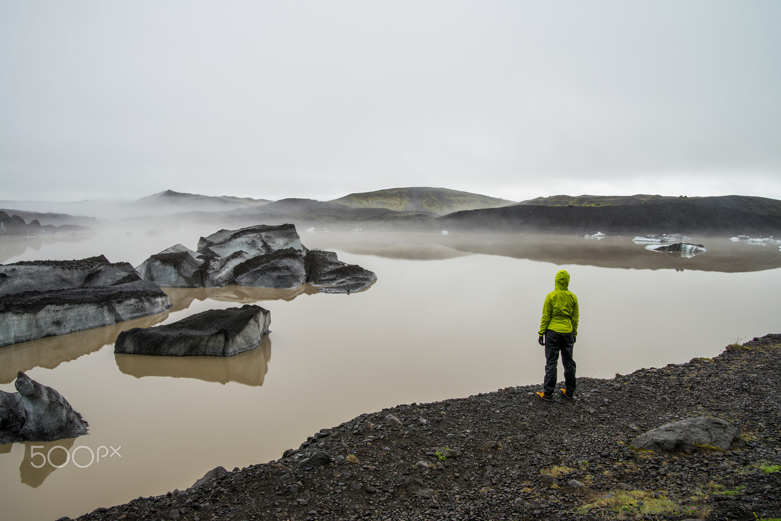 Nikon D600 sample photo. Girl standing near glacier lagoon in iceland photography