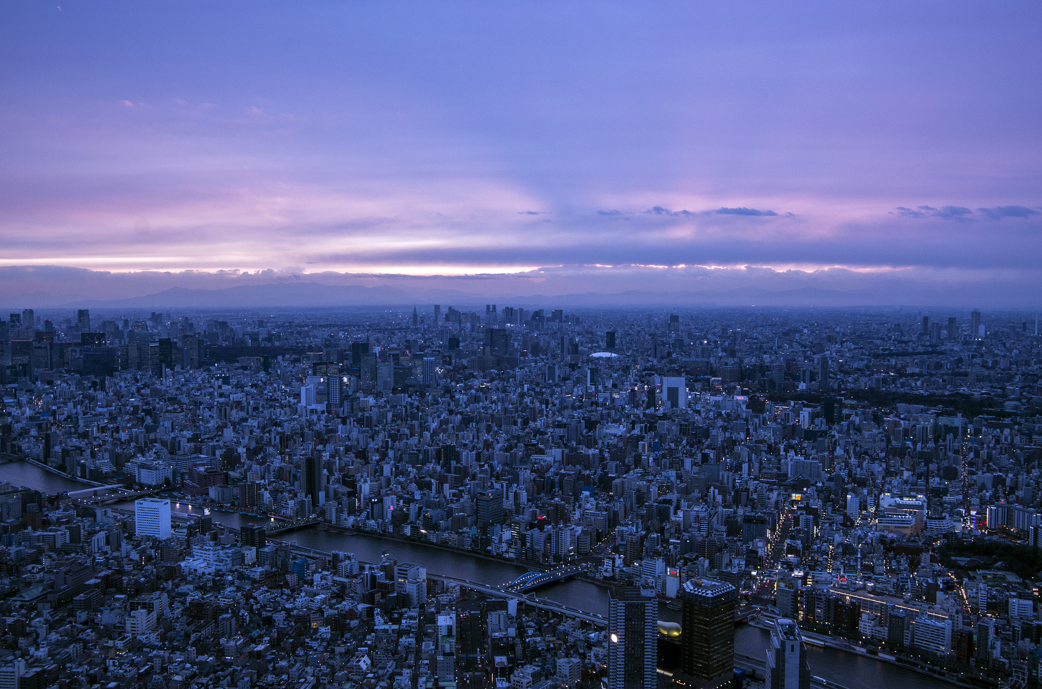 Pentax K-5 II sample photo. Tokyo twilight sky photography
