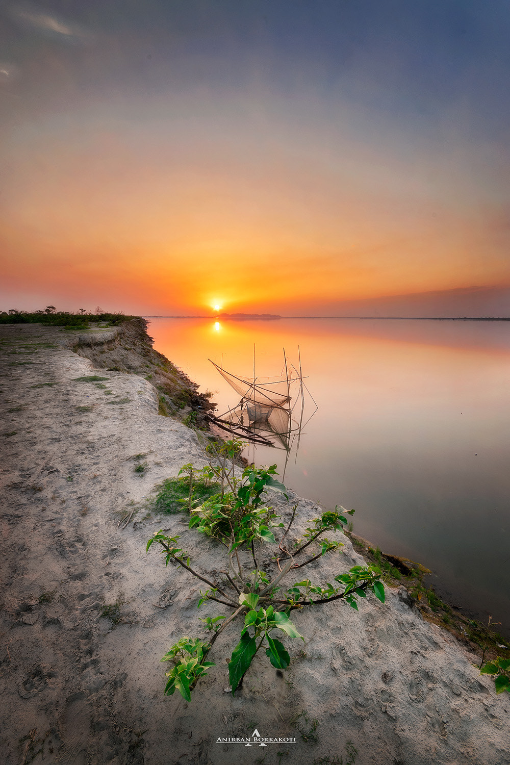 Sigma 10-20mm F4-5.6 EX DC HSM sample photo. Sunset from bank of brahmaputra  photography