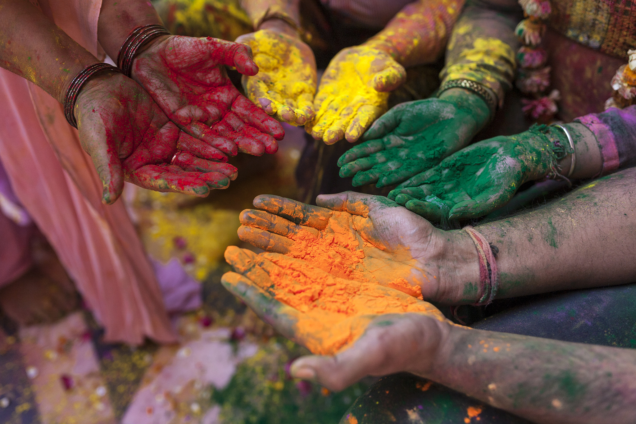 Canon EOS 5D sample photo. Holi hands  photography