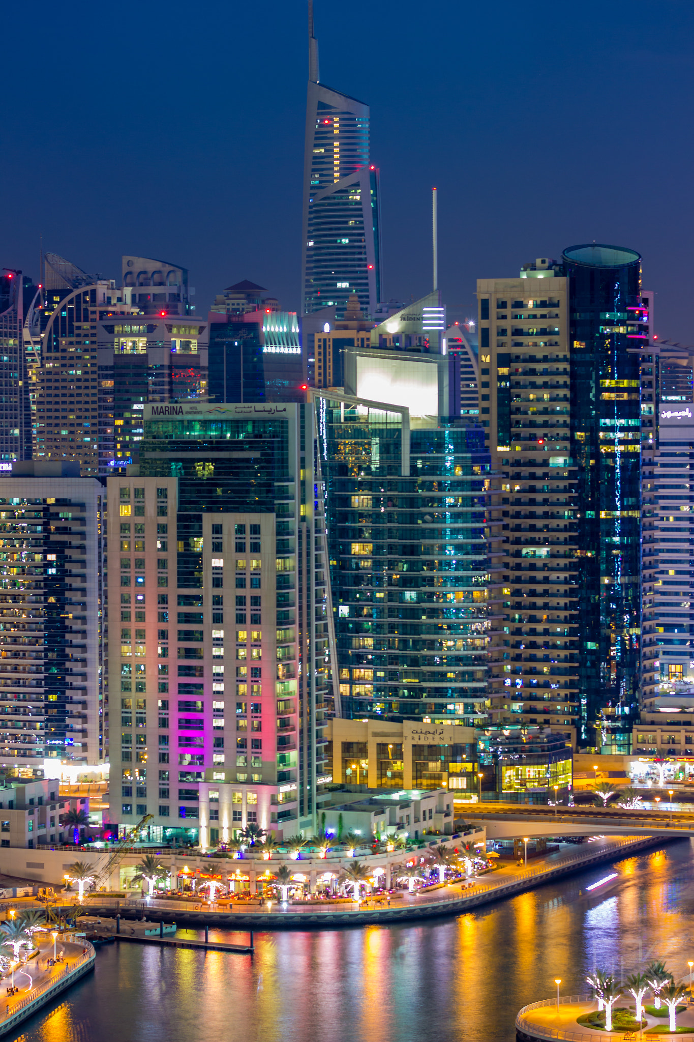 Canon EF 70-200mm F2.8L IS II USM sample photo. Dubai marina at night photography
