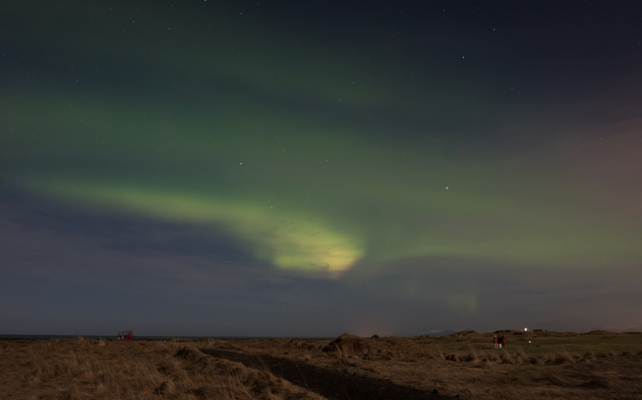 Canon EF 16-35mm F4L IS USM sample photo. Northern lights from south iceland photography