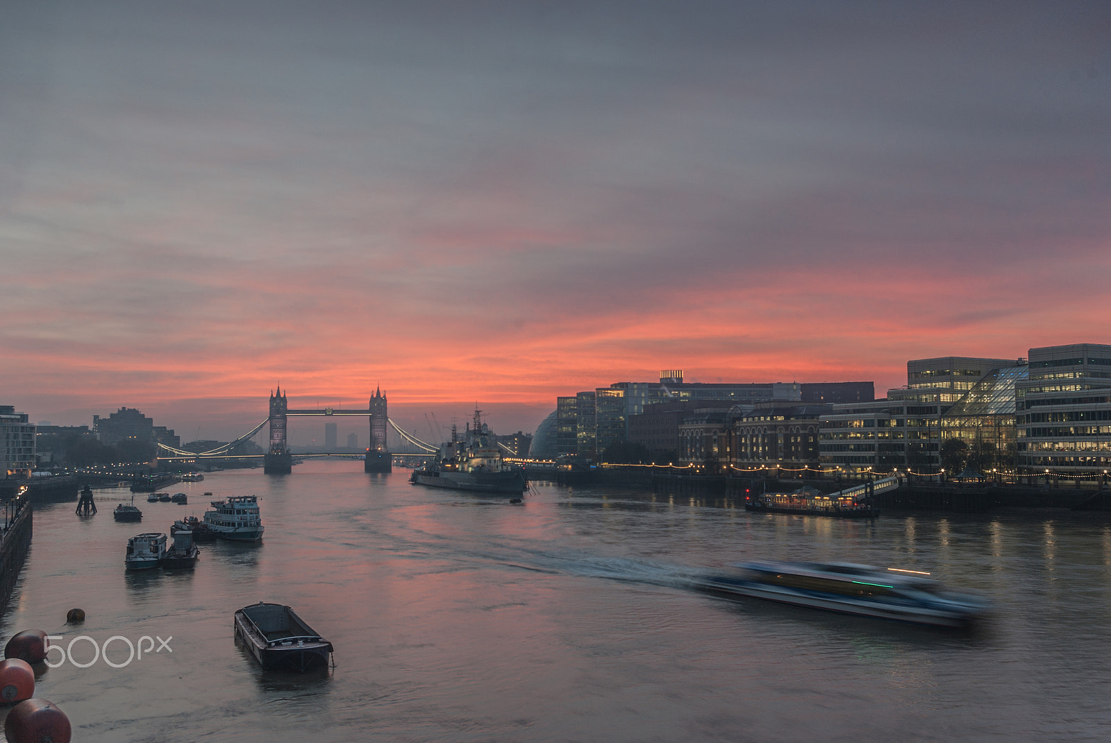 Samsung GX-10 sample photo. Tower bridge dawn 1 photography