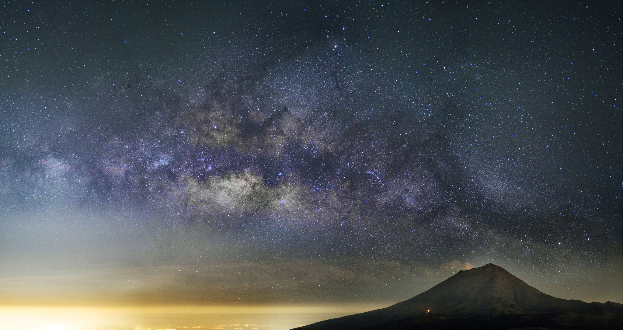 Pentax 645Z sample photo. Milky way and popocatepetl photography