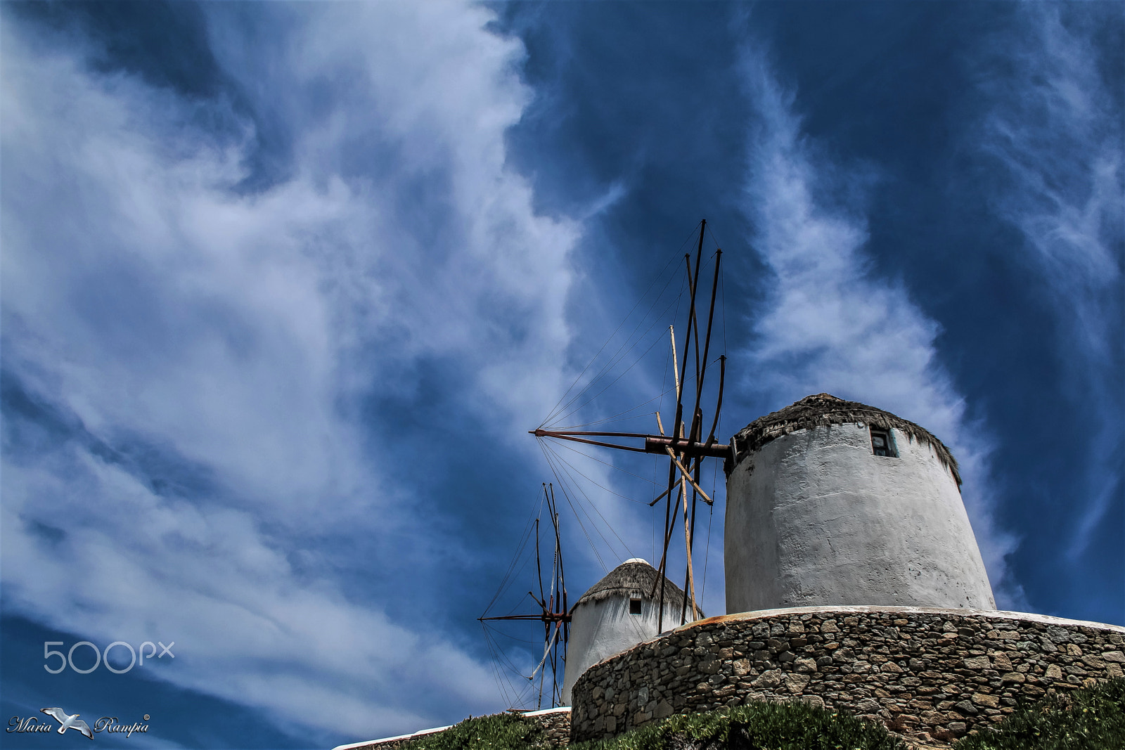 Canon EF-S 18-55mm F3.5-5.6 II sample photo. Mykonian windmills. photography
