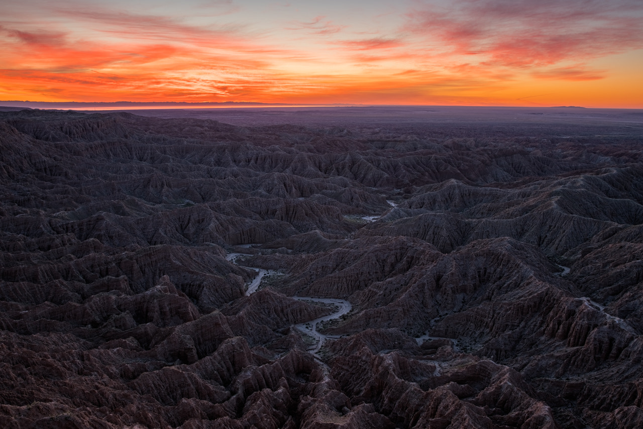 Sony a7R II + Canon EF 24-70mm F2.8L II USM sample photo. Sunrise in the badlands photography