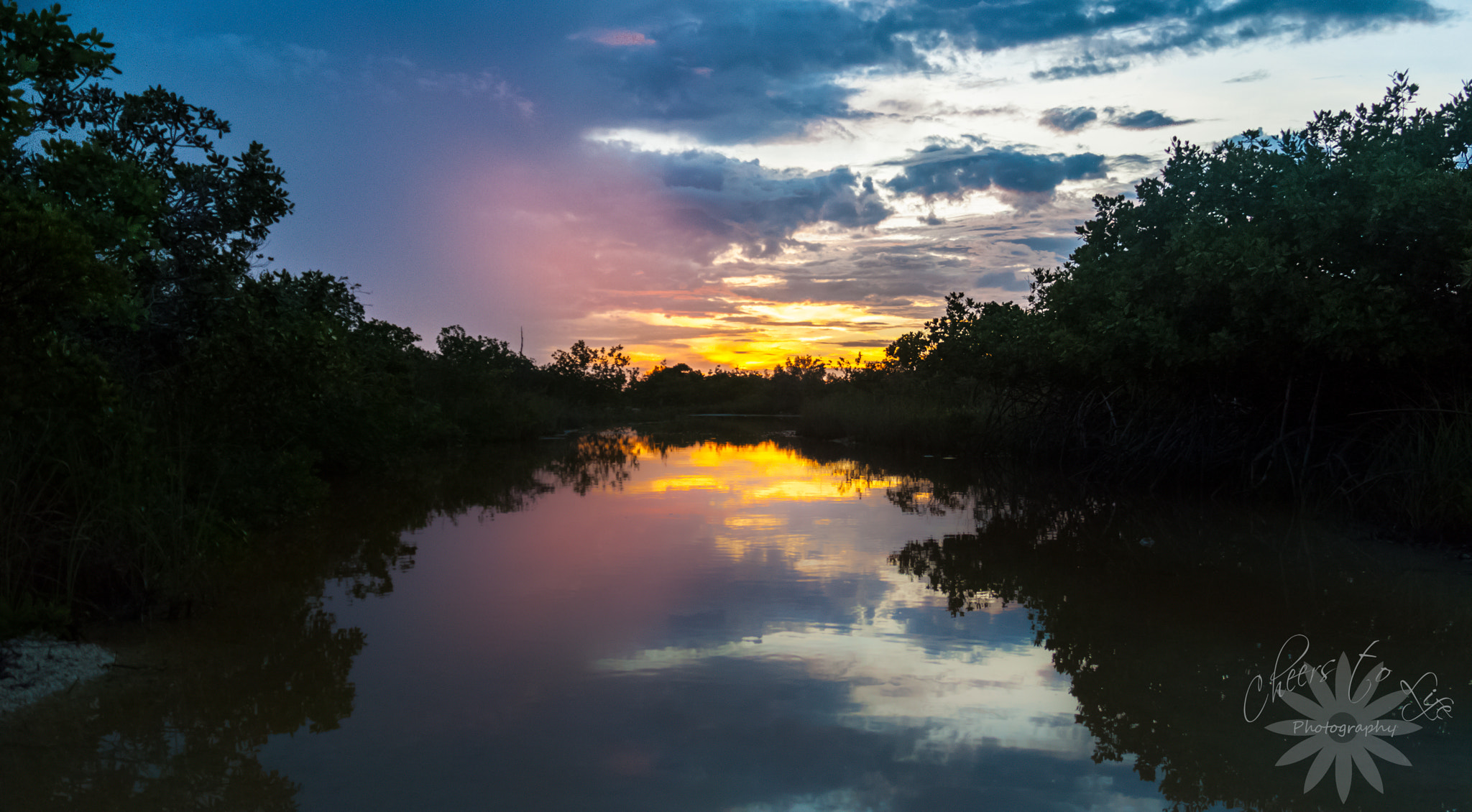 Canon EF-S 18-200mm F3.5-5.6 IS sample photo. Reflections of a sunset photography