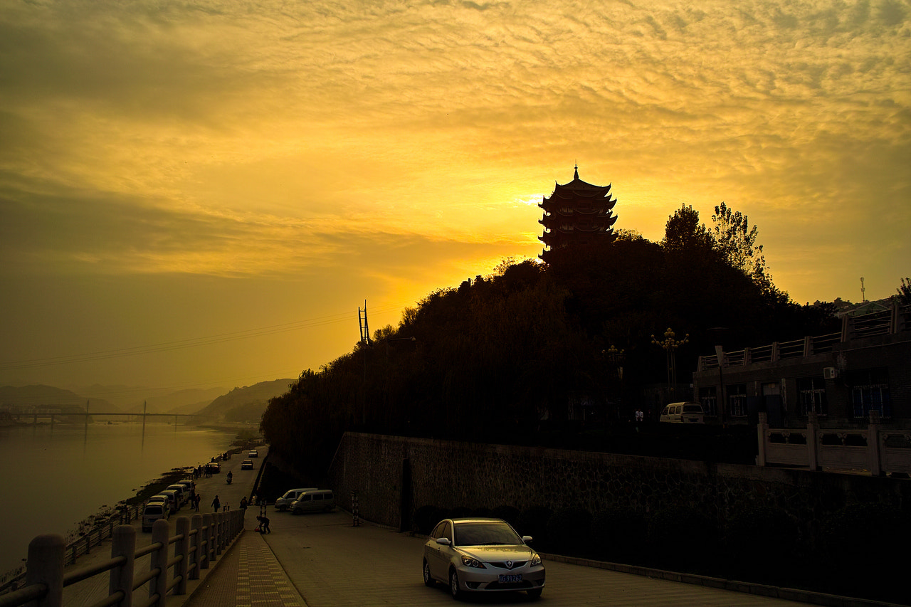 Sigma DP1 sample photo. Anlan tower in ankang city photography