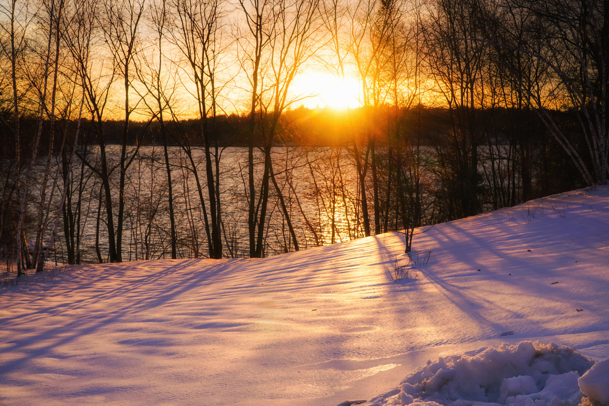 Sony a6500 sample photo. Winter sunset photography