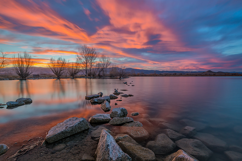 Canon EF 16-35mm F2.8L II USM sample photo. Fiery sunset photography
