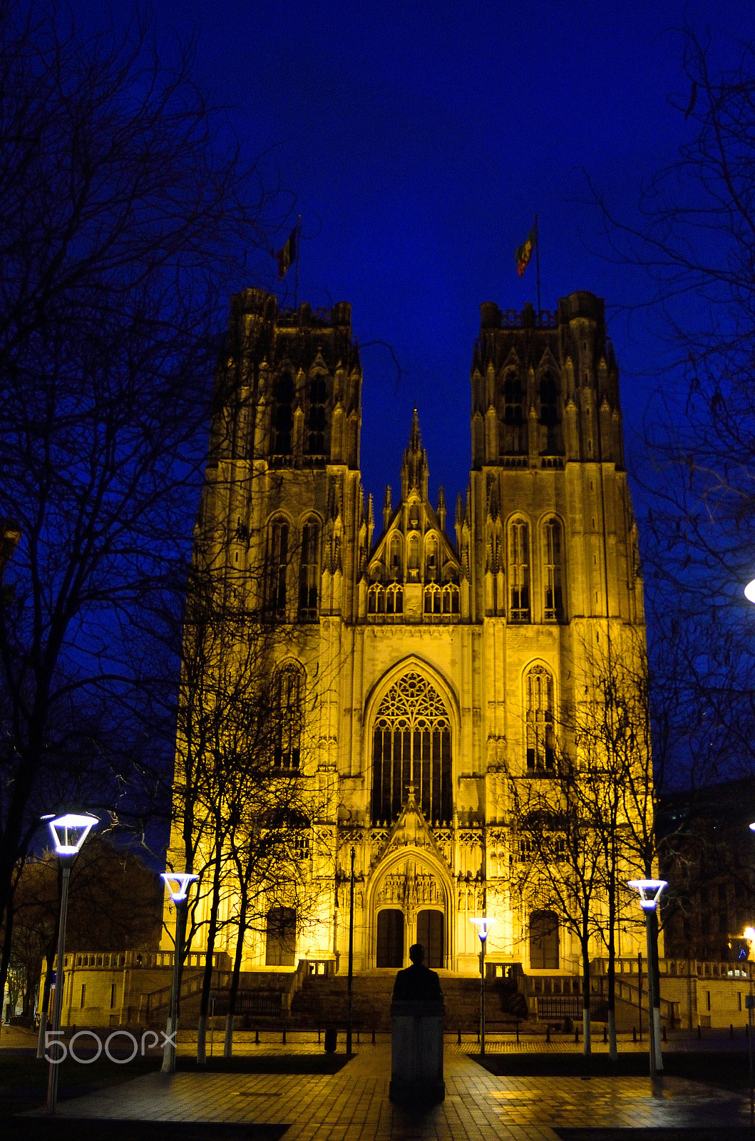 AF Zoom-Nikkor 28-80mm f/3.5-5.6D sample photo. St. michael and st. gudula church, brussels photography